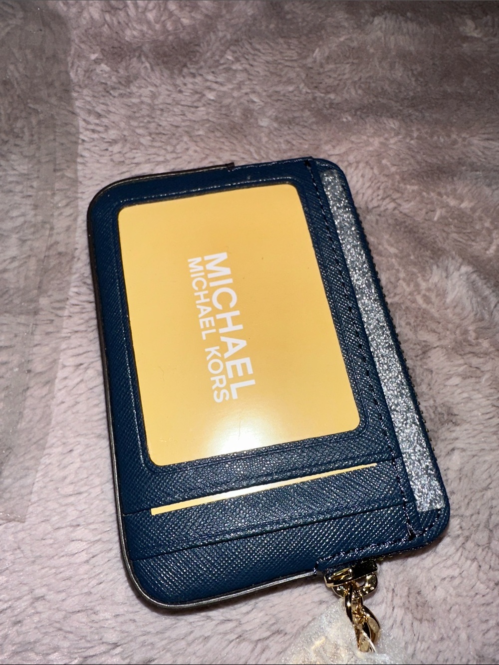 NIP Micheal Kors jet set travel mini wallet in Navy - Picture 3 of 5